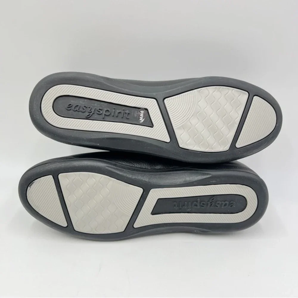 9WW 9XW 9 EXTRA WIDE WIDTH Easy Spirit Women's AP1 Black Leather Sneakers‎ Shoes